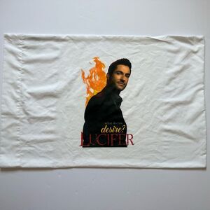 Lucifer TV Show Pillowcase – Tom Ellis Flame Design | 30”x20”